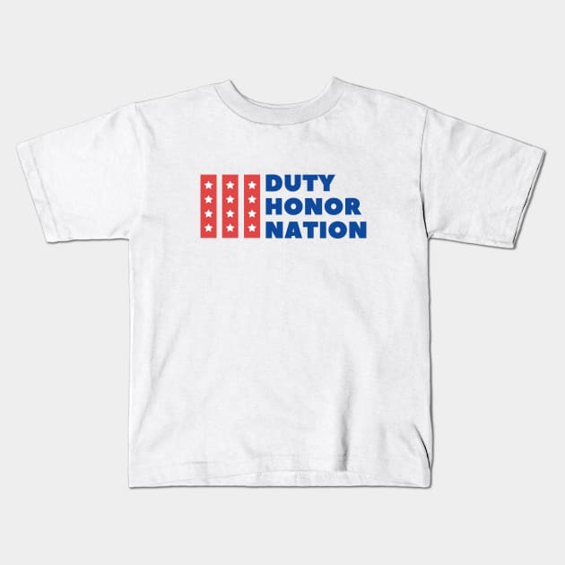 Duty honor nation Kids T-Shirt by Tshirtiz